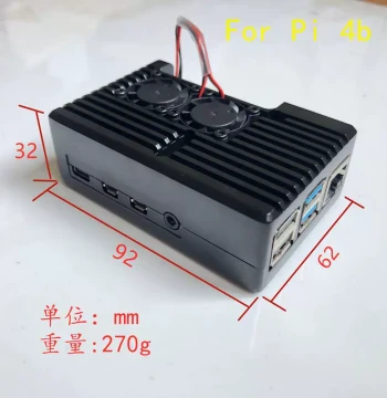Raspberry Pi 4B Motherboard Case, Raspberry Pi 4 Model B Aluminum Alloy Heat Dissipation Enclosure Accessories