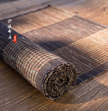 Japanese Style Handmade Dry Brewing Tea Mat Linen Tablecloth Light Brown Ancient Style Decoration Zen Tea Seat Ramie Table Runner