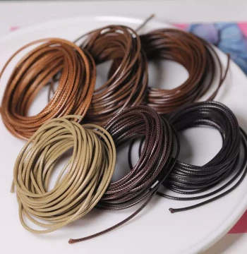 5 Meters Free Shipping 0.5-2mm Wax Leather Cord for DIY Handmade Braiding, Eight Treasures Compass Bracelet Necklace Beading Materials
