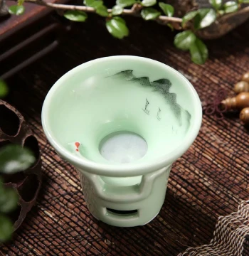 Kung Fu Tea Set Accessories: Ceramic Fair Cup, Tea Strainer, Creative Tea Leaf Filter Mesh, Complete Accessory Kit with Free Shipping