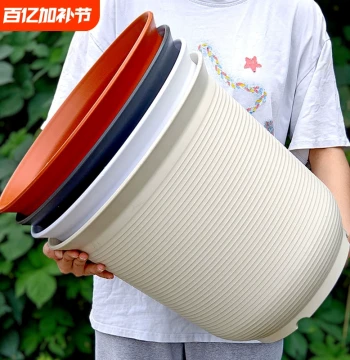 Imitation Ceramic Deepened Thickened Extra-Large Round Eco-Friendly Plastic Flower Pot with Tray for Roses and Fruit Trees