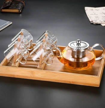 High-Temperature Resistant Glass Stainless Steel Filter Teapot, Household Explosion-Proof Teapot, Thickened Flower Tea Pot, Kung Fu Tea Set