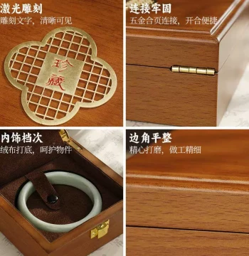 Jade and Emerald Pendant Storage Box - Collection Case for Hetian Jade Plaques, Pendants, DKA Charms, and Feicui