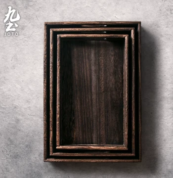 Jiutu Raw Wood Tray Handmade Small Tea Tray Home Vintage Tea Snack Fruit Serving Plate Solid Wood Kung Fu Tea Dry Brew Tray