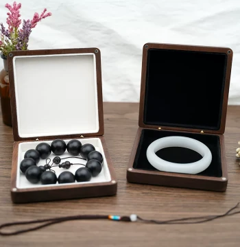 Bracelet Storage Box, Beaded Bracelet Case, Jadeite and Jade Collection Wooden Chinese Style Jewelry Box, Wooden Accessory Packaging