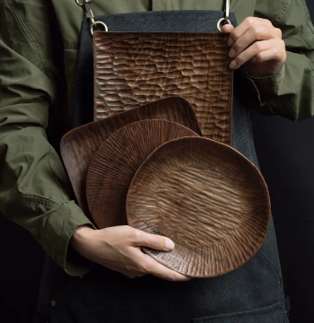 Japanese Black Walnut Solid Wood Snack Tray for Dim Sum, Dried Fruits, Snacks, Sushi, Fruit, Tea Tray, Serving Plate, Dining Plate
