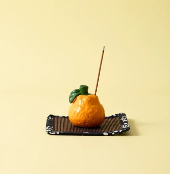 Ceramic 'Ugly Orange' Good Fortune Incense Burner, Desktop Ornament for Indoor Agarwood and Incense Aromatherapy