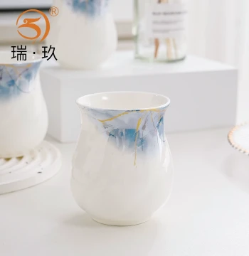 Creative Bone China Hand-Held Cup, Warm Water Mug, Ceramic Coffee Cup, Master Cup for Tea Sets