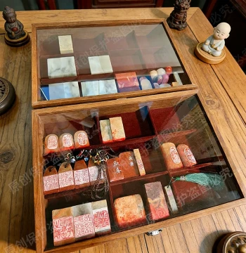 Desktop Seal Carving Storage Box Premium Calligraphy Jade Tablet Seal Display Box Jade Material Placement and Collection Box