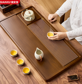GIANXI Tea Tray 2026 New Home Solid Bakelite Dry Brewing Station Office Solid Wood Teaware Tea Serving Tray Tea Table