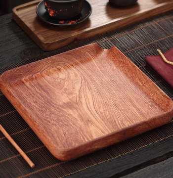 Whole Piece Rosewood Tea Serving Tray Pu'er Tea Appreciation Tray Solid Wood Tea Cake Box Teaware Accessory Tea Scoop Leaf Evaluation Plate