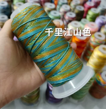 Kajian Gradient Dyed Strand Thread Bracelet Weaving Thread Hand Braided Cord Material DIY Colorful Rope Tassel Tower Thread