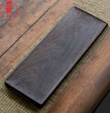 Ebony Wood Tea Tray, Home Whole Piece Solid Wood Dry Brewing Platform, New Chinese Style Tea Tray, Tea Set, Tea Sea, Retro Tea Ceremony Accessories