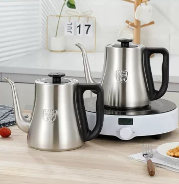 304 Thickened Stainless Steel Kettle, Flat-Bottom Boiling Pot for Induction Cookers, Small Teapot for Teaware Sets