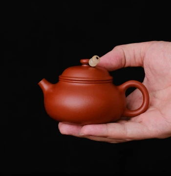 Xiaoqian Shanfang Pear Skin Cinnabar Clay Rongtian Purple Clay Teapot Handmade Tea Pot Home Brewing Large Capacity One Pot One Cup Tea Set