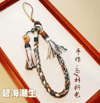 Pure Handmade Braided DIY Material Phone Lanyard Keychain Telephone Strap Camera Wrist Strap Phone Charm