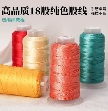 18-Strand Braided Cord for Handmade Jewelry, Red String Bracelet & Necklace Cord, Jade Pendant Hanging Rope, Wear-Resistant DIY Material