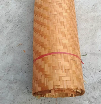 Manufacturer Bamboo Weaving Green Yellow Decorative Ceiling Bamboo Mat Bamboo Strip Mat Renovation Decoration Tea House Carbonized Dyed Hot Sale