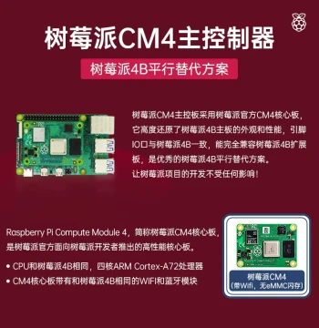 Raspberry Pi 4B Motherboard 8GB, Python Programming Kit, Linux Vision, RaspbNerry Pi CM4 Development