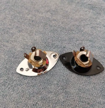 Electric Guitar Oval Output Jack Socket Bass Connector Recessed Interface