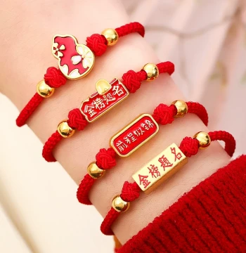 College Entrance Exam Success Student Bracelet Men Women High School Exam Victory Encouragement Motivation Graduate School Gift Hand-Woven Red Cord