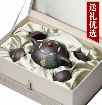 Minghu Qiuyue Zisha Teapot Yixing Pure Handmade Master Purple Clay Xishi Wudao Tea Set Brewing Teapot Set