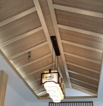 Renovation Ceiling Bamboo Mat Wall Decoration Woven Bamboo Curtain Catering Tea House Homestay Scenic Spot Ancient Building Rattan Grass Wood Imitation Ancient Materials