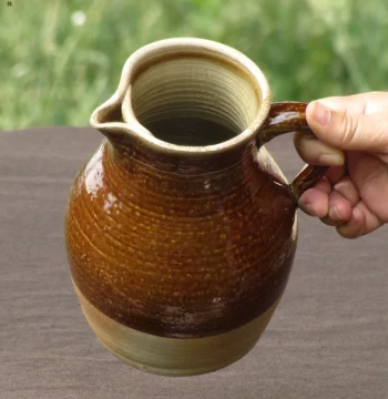 Handmade Earthenware Teapot, Traditional Rural Home & Office Tea Brewing Jar, Chinese Style Handcrafted Clay Pot