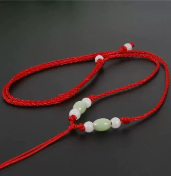 Buy One Get One Free: Hand-Woven Adjustable Length Pendant Lanyard, Simple Red Cord Thin Style Necklace for Couples