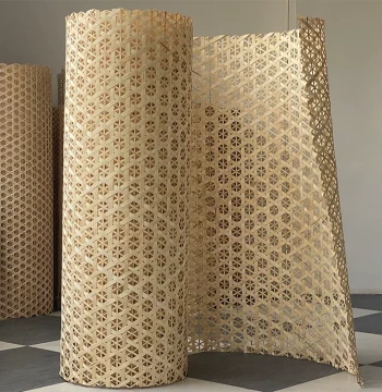 Bamboo Mat for Ceiling Decoration, Hexagonal Pattern for Hotels, Homestays, Restaurants, Clubs, and Tea Houses; Woven Wall Decor and Bamboo Screen