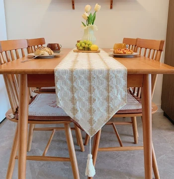Versatile Fabric Table Runner Dining Table Flag Cloth Coffee Table TV Cabinet Tablecloth Chinese Zen Dining Table Tea Mat Decorative Cloth aω