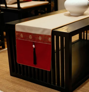 Fast Shipping New Chinese Style Zen Tea Mat, Living Room Coffee Table Dining Table Pad, Home TV Cabinet Cover Cloth, Long Decorative Fabric