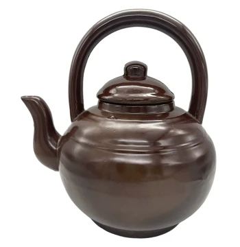 Old-Style Handmade Earth Teapot Household Coarse Pottery Herbal Tea Pot Restaurant Large Capacity Antique Nostalgic Brewing Pot Cold Water Pot