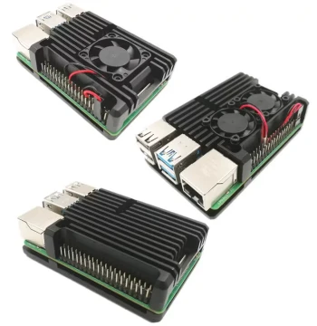 Raspberry Pi 4 Aluminum Alloy Case, Raspberry Pi 4 Model B Metal Box with Passive Cooling Shell