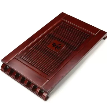 Wooden Tea Table Tray with Drainage Plate, Solid Wood Tea Tray with Water Storage Base, New Chinese Style Tea Tray