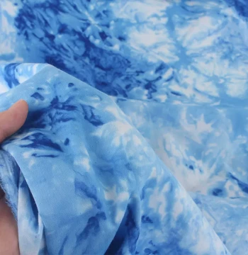 100% Cotton Pure Hand-Tie-Dyed Fabric Ethnic Style Blue Printed Ancient Path Tea Mat Background Cloth Curtain Decorative Fabric