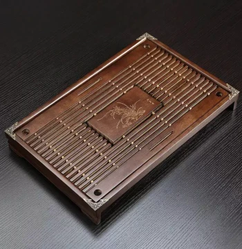 Kung Fu Tea Tray with Drainage Tea Sea - Detachable Drawer Style Household Ke Mu Tea Table Water Receiving Tray Draining Water Storage Solid Wood