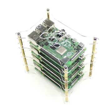 Raspberry Pi Raspberry 4B/3B+ Cluster Acrylic Case, Motherboard Fixed Bracket Layered Stacking Enclosure