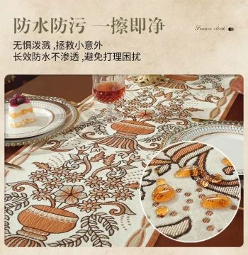 Fast Shipping Table Runner, Dresser Cloth, Long Strip Cover Cloth Decoration, American TV Cabinet, French Retro Light Luxury High-End Tea Mat