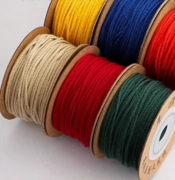 Mongolian Hand-Rubbed Cotton Cord Bodhi Bead Tassel, Non-Elastic Wear-Resistant Tibetan Style Cotton Rope Hand-Woven Bracelet
