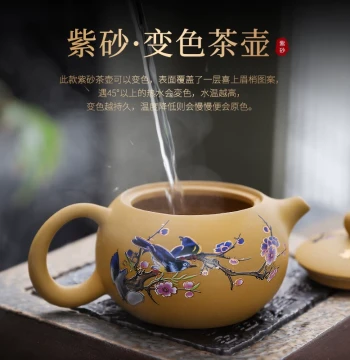 Zisha Teapot Fully/Semi-Handmade Raw Ore Duan Clay 'Joy on Eyebrows' Xishi Pot - Large Capacity Color-Changing Tea Brewing Pot