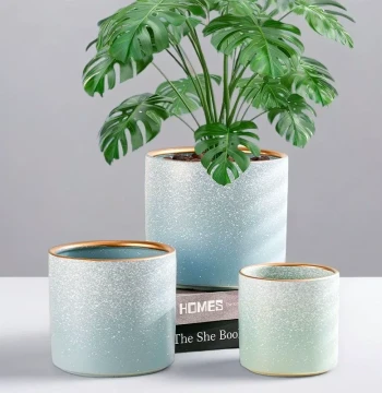 Nordic Style Ceramic Flower Pot, Large Diameter Gradient Planter for Money Tree and Phalaenopsis Orchid, Extra Large Clearance Sale