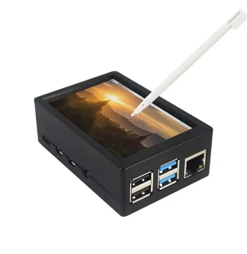 ABS Enclosure for Raspberry Pi 4B with 3.5" Display Case and Fan