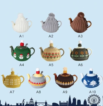 London Pottery Teapot Coffee Pot Exquisite Pot Cover Sweater Cover Hand-Knitted Cover/Teapot Not Included