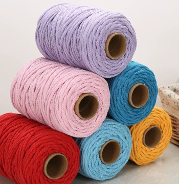4mm Colored Cotton Cord for DIY Weaving, 10m Length