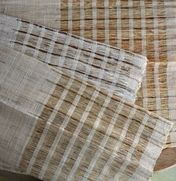 Japanese and Chinese Handmade Natural Zen Ramie and Linen Woven Fabric – Artistic Design for Tea Mats, Table Runners, and Decoration