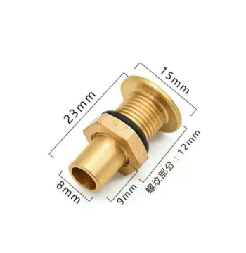 Square Tea Tray Water Drain Spout, Tea Tray Drainage Connector, Leak-Proof Head, Kung Fu Tea Set Spare Parts, Copper Straight Connector