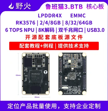 Wildfire Luban Cat 3 Card Computer with RK3576 Core Board and BTB Interface – Linux/Android Support, Far Surpassing Raspberry Pi 5