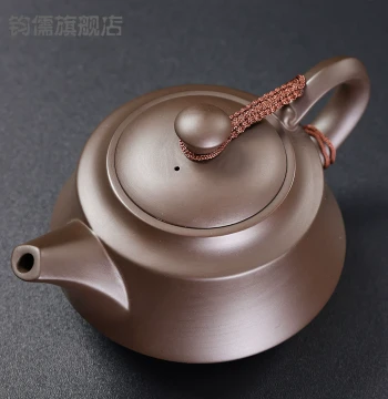 Zisha Teapot Purple Clay Ruyi Teapot Various Capacities Brewing Teapot Raw Ore Pure Handmade Ball Hole Filter Home Kung Fu Tea Set