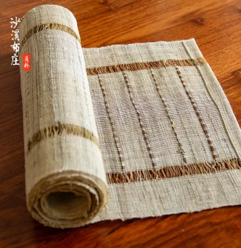 Chinese Style Handmade Dry Brew Tea Mat Linen Tablecloth Light Color Ancient Style Decorative Zen Tea Mat Ramie Table Runner